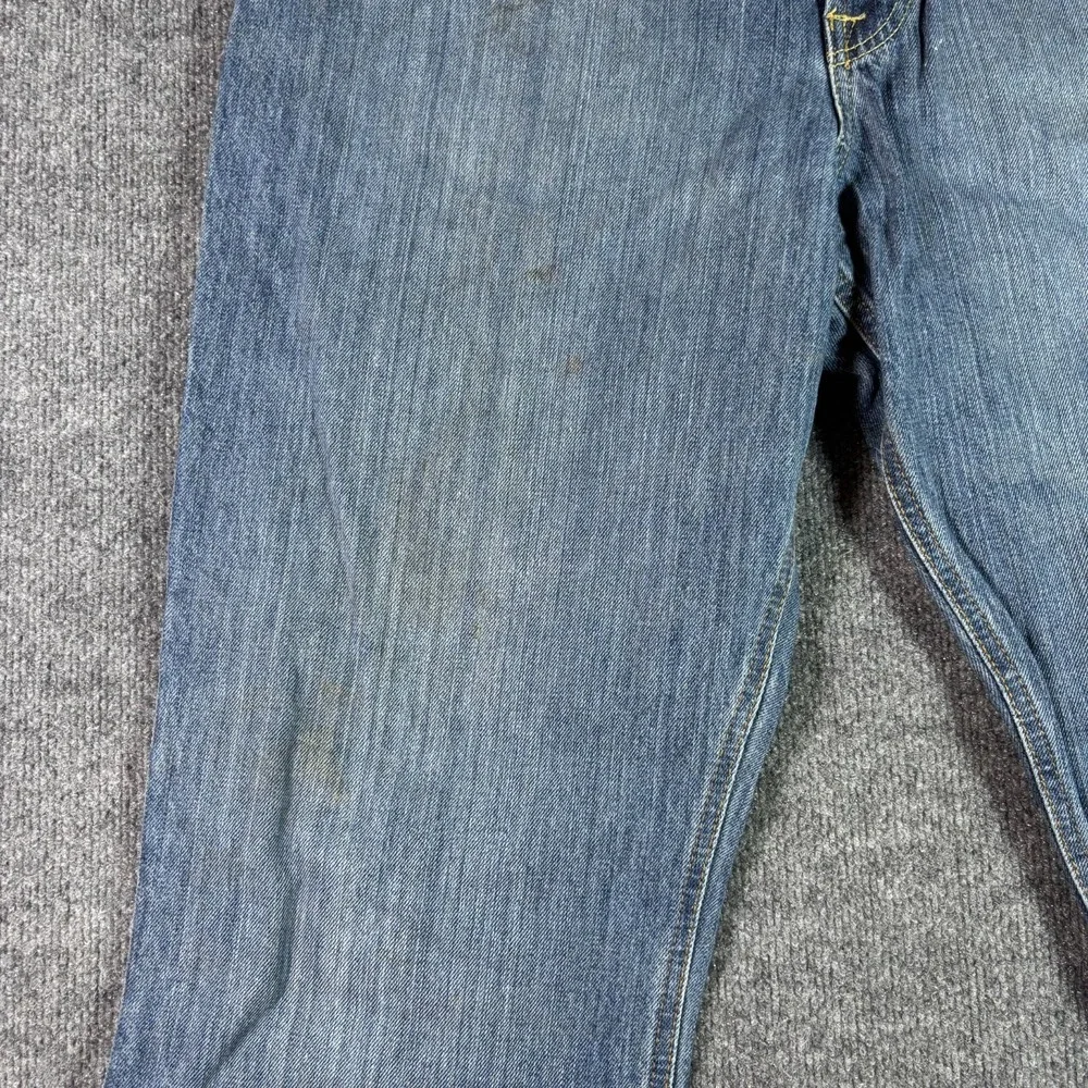 Cinch White Label 013 Jeans Men's 38x36 Blue Denim Straight Relaxed-Fit Faded